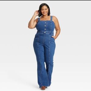NWT Ava and Viv Denim Jumpsuit